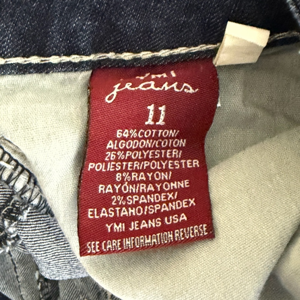 YMI Jeans Women’s Bootcut Denim Y2K Western Contrast Stitch Low Rise Jeans Sz 11 - Picture 10 of 10